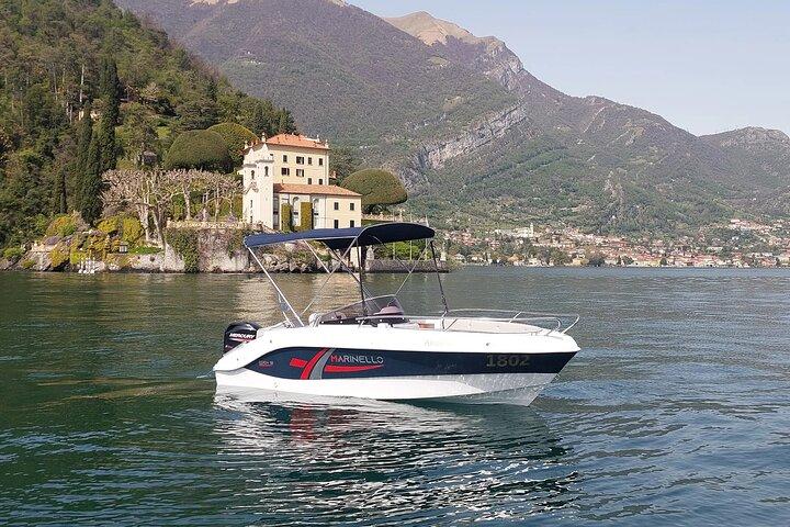 License Free Boat Rental from 2 to 8 Hours from Lezzeno Lake Como