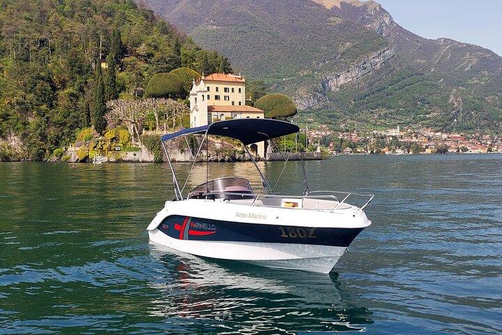 License Free Boat Rental from 2 to 8 Hours from Lezzeno Lake Como