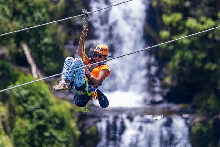 Big Island: 8-Zipline & Suspension Bridge Waterfall Adventure