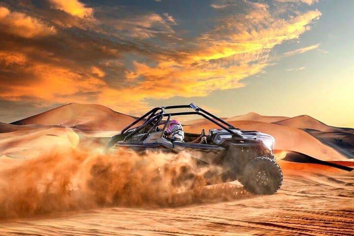 Dubai Dune Buggy & VIP Desert Safari with BBQ Dinner