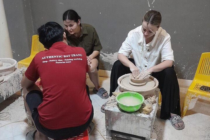 Bat trang Pottery Class in Hanoi Old Quarter/Handmade experience