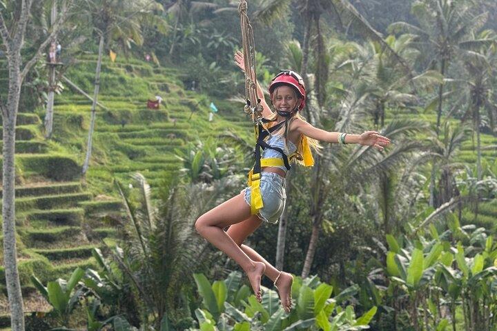 Ubud: Zipline, Bali Swing, and Sky Bike in a Private Rice Terrace