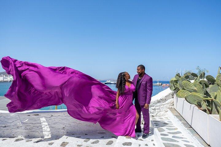 Rental Flying Dress Photoshoot Santorini