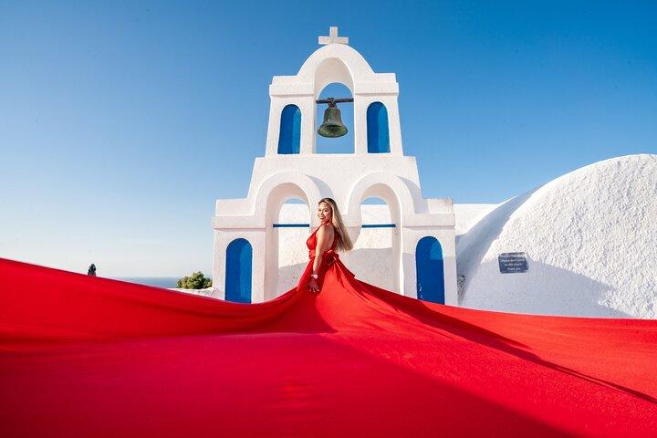 Flying Dress Private Photoshoot Santorini