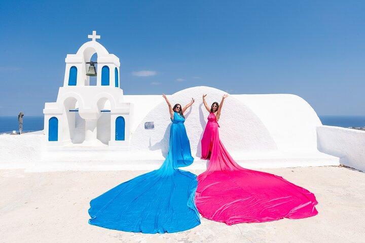 Flying Dress Private Photoshoot Santorini