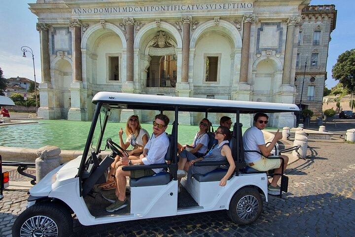 Rome Golf Cart Express Tour with Pizza Making Experience