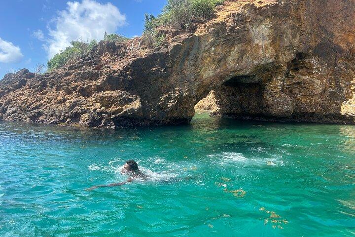 Soufriere Volcano, Waterfall and Snorkeling Tour by speedboat