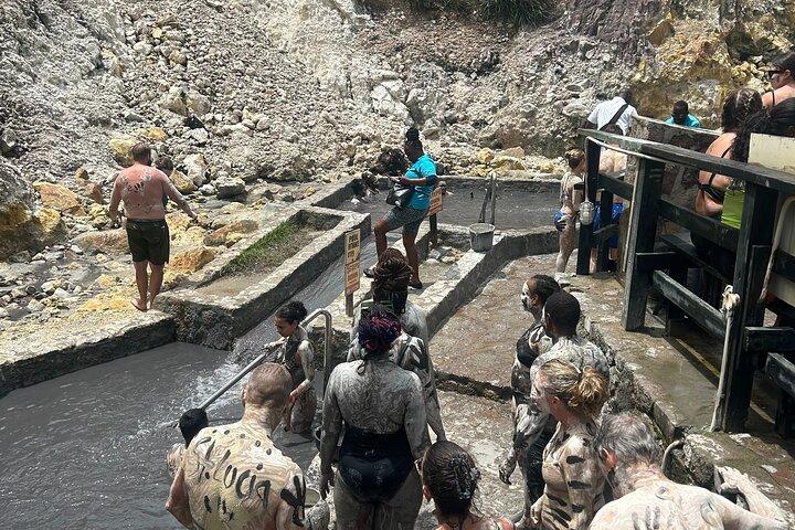 Soufriere Volcano, Waterfall and Snorkeling Tour by speedboat