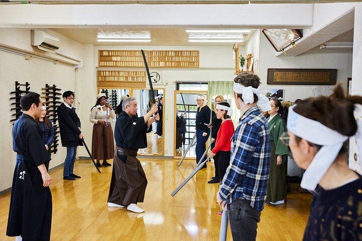 Samurai Sword Training and Katazome Dyeing Experience in Tokyo