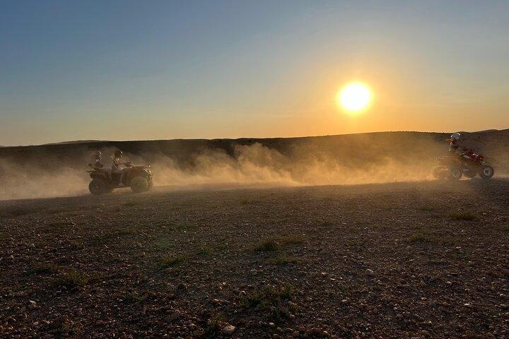 From Marrakech: Agafay Desert Quad Biking at Sunset & Dinner Show
