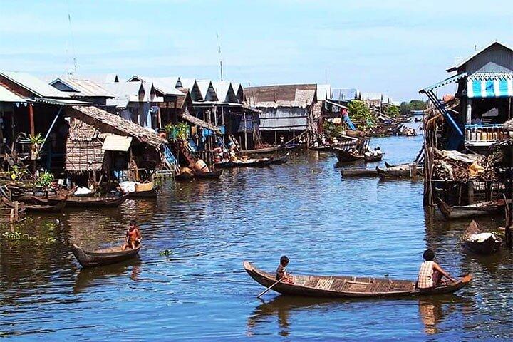 Sunset Tour of Kampong Phluk Stilts Home Village Small Group Tour