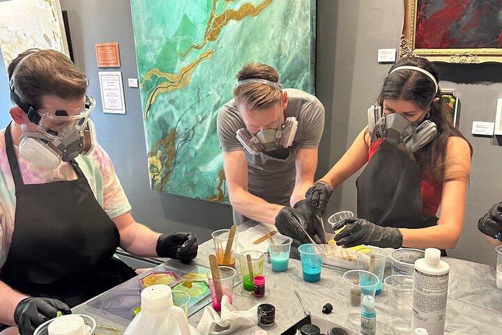 Resin Artwork in a Nolita Artist's Studio