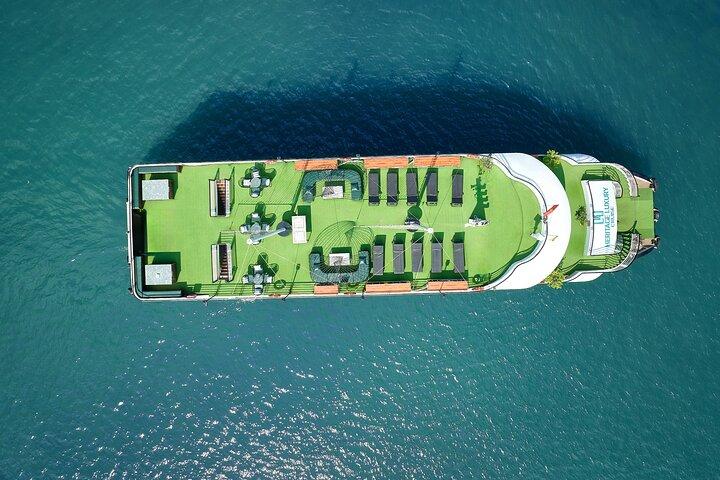 Halong Heritage Luxury Day Cruise-Buffet lunch&Limousine transfer