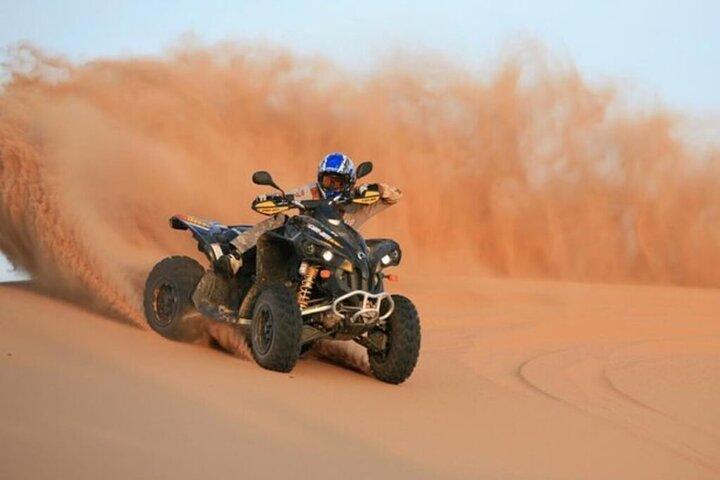 Dubai Desert Safari Tour with Quad Bike for 60mins & BBQ Dinner.