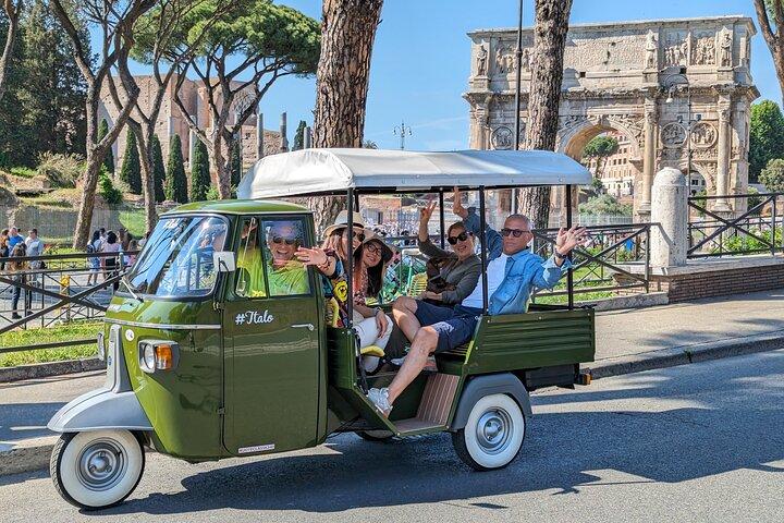 Private Tour Piaggio Ape Car Appia Antica & Food Tour