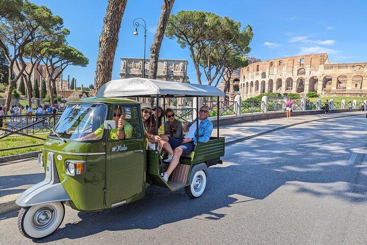 Private Tour Piaggio Ape Car Appia Antica & Food Tour