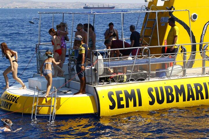 Yellow Semi Submarine Mini Cruise with a Swim Stop