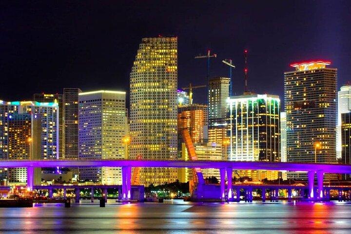 Miami by Night: City and Beach Lights Panoramic Tour