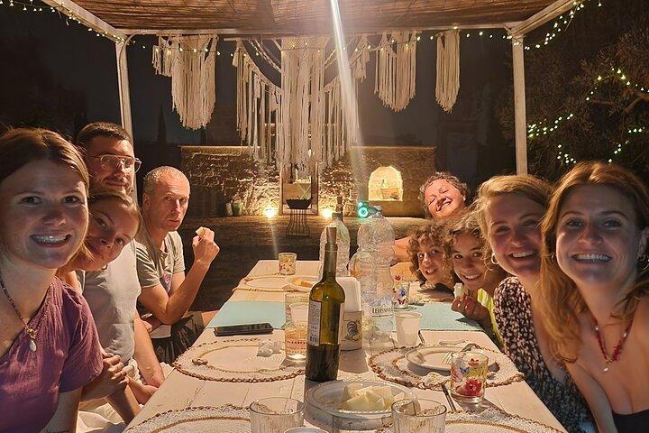 Pasta course in the farm with dinner and olive oil tasting