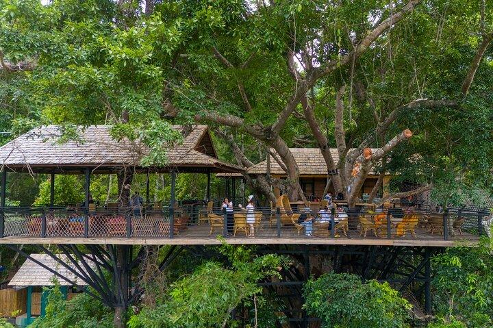 Kuang Si Waterfall, Tree Top Cafe, Ziplining with Lunch