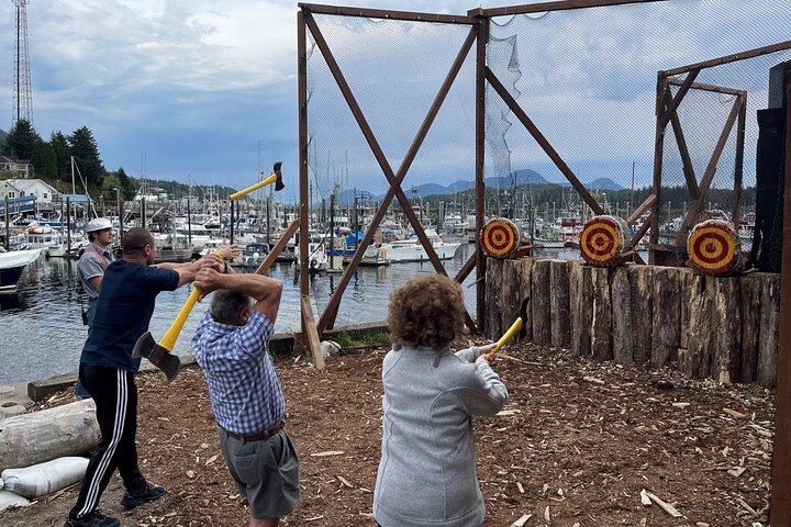 Lumberjack Show and Axe Throw Challenge