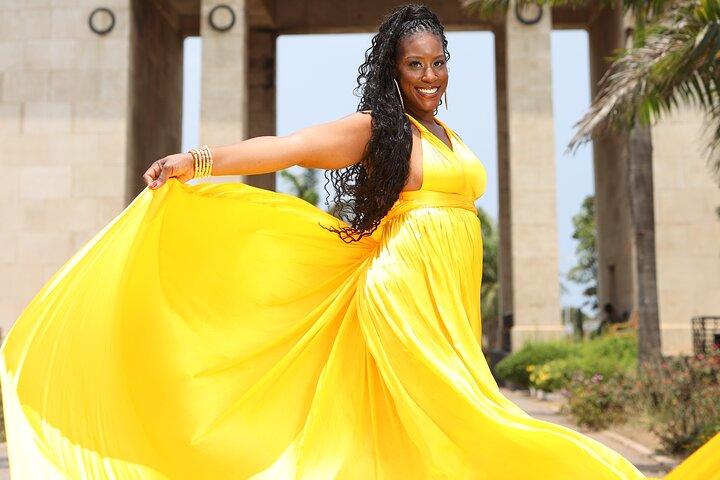 Luxury Flying Dress Photoshoot in Accra