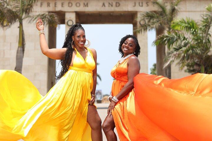 Luxury Flying Dress Photoshoot in Accra
