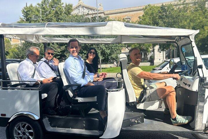 Tour of Castizo Madrid with a private guide in a yellow Tuk-Tuk