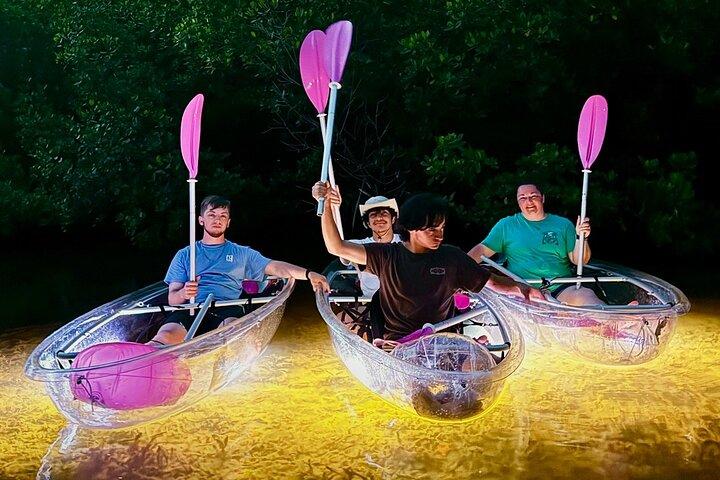 Guided Night Kayak Adventure Tour in Luminous Lagoon