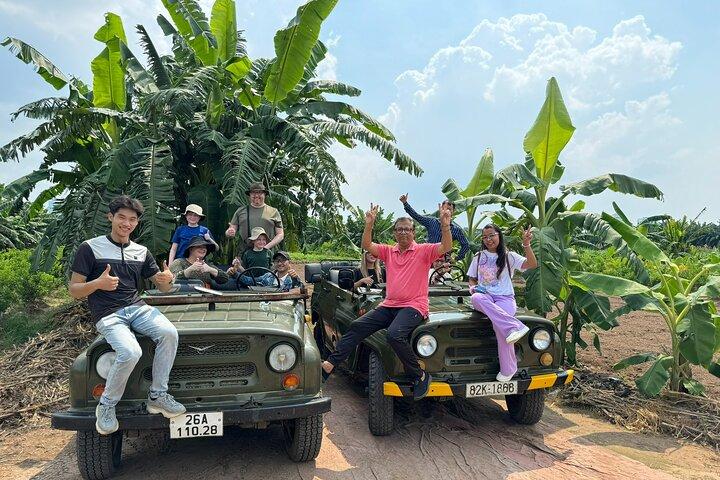 Hanoi Jeep Red River Delta Explore Rural Village See rice Paddies