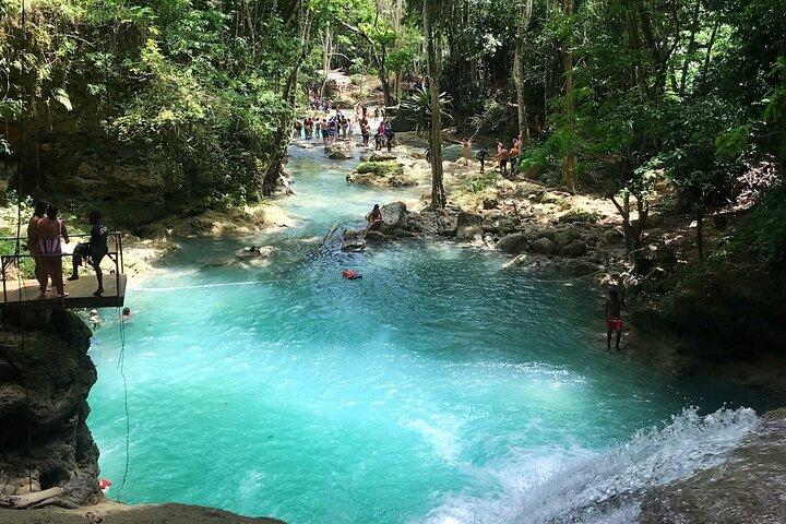 Dunn's River Fall & Blue Hole Combo Tour from Montego Bay Jamaica