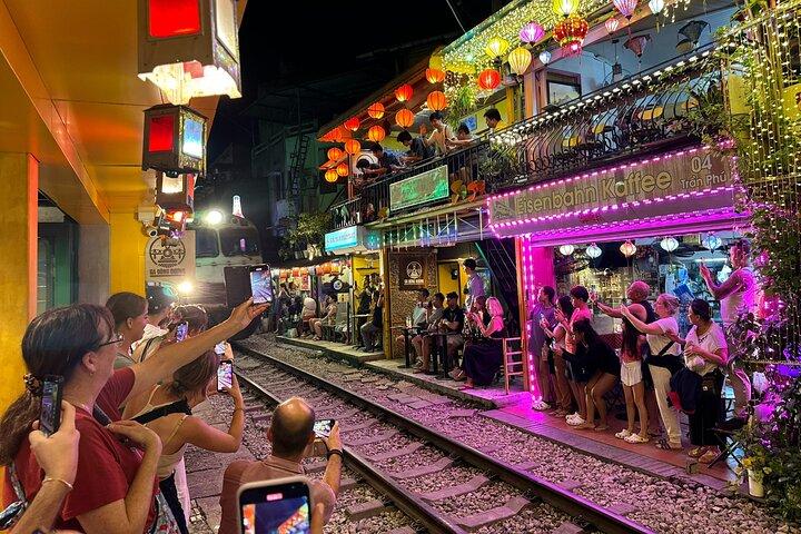 Hanoi Jeep Night Street Foodie Tour, Train Street and Egg Coffee