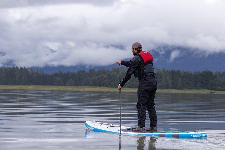 Private Group SUP tour in Juneau with Mendenhall Glacier Views
