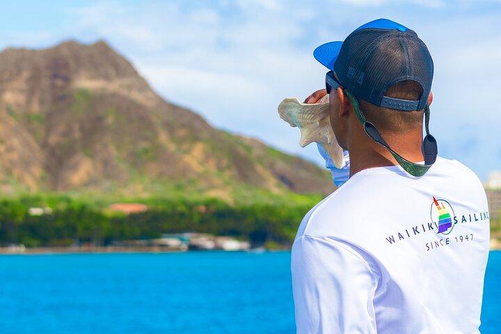 Board from Waikiki Beach for Aloha Hour Sail on Hāwea Catamaran