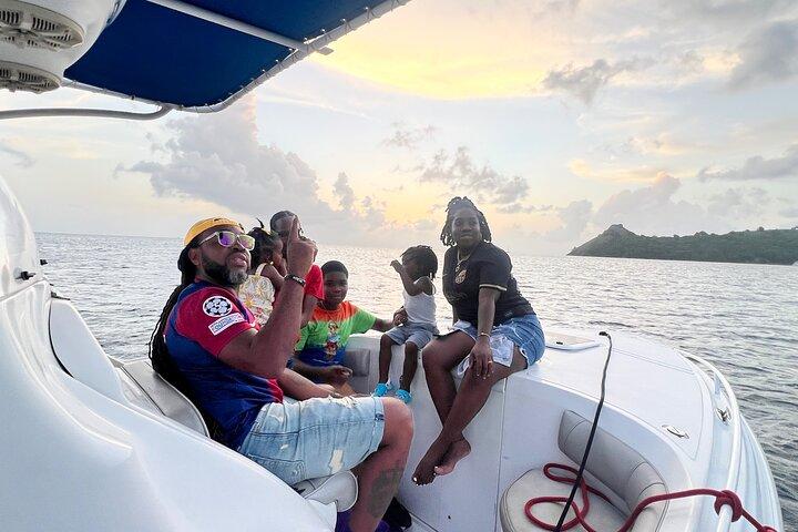 Private Boat Charter St. Lucia, boat tour to Soufriere. Full day