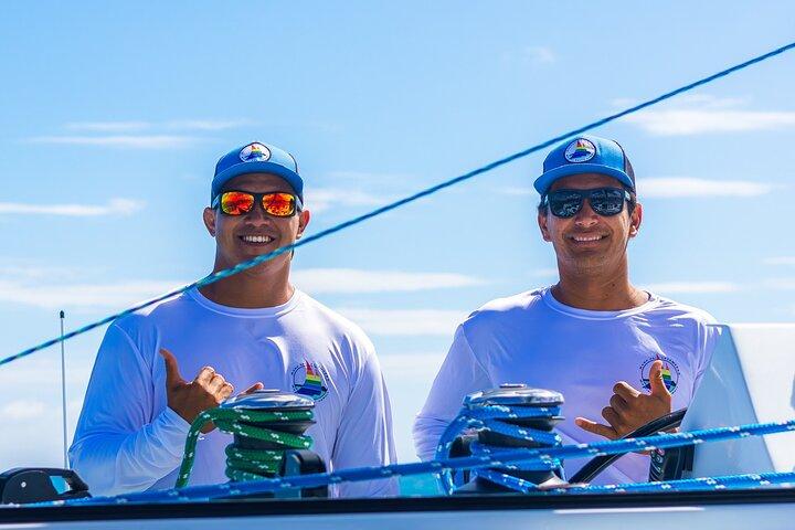 Board from Waikiki Beach for Aloha Hour Sail on Hāwea Catamaran