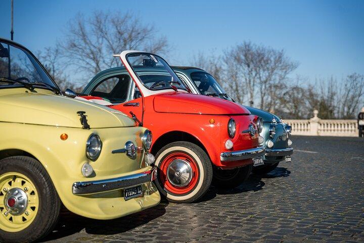 Rome Vintage Fiat 500 and Vespa Tour with Prosecco