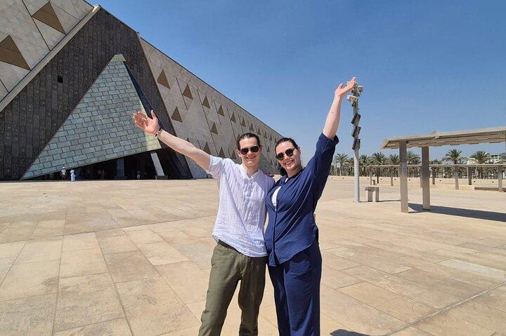 Private-half day tour to GEM ,king Tut gallery,solar boat&lunch