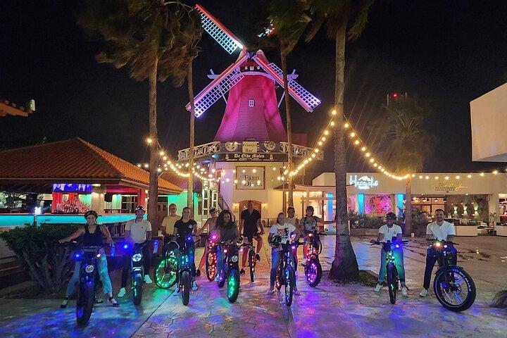 Semi-Private Twilight Glow Electric Bike Tour Downtown Oranjestad