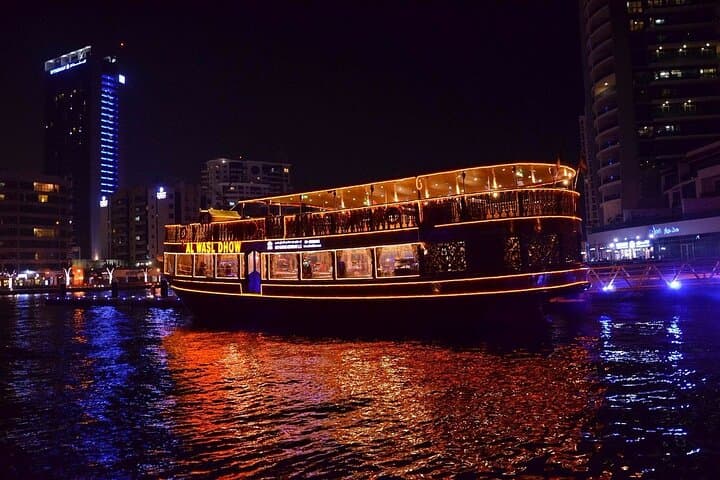 Dubai Marina Dhow Cruise Dinner with Live Entertainment AL WASL