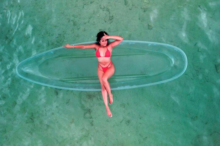 Luxury Clear Kayak Drone Photoshoot in Tobago