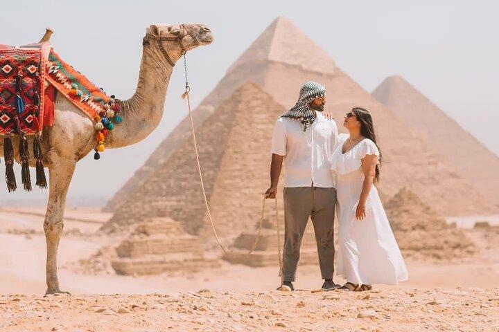 8-Hours Private Day Tour in Giza Pyramids, Memphis, and Saqqara with Camel Ride