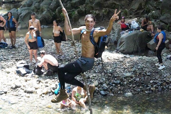 Famous Natural Waterslide in El Yunque Rainforest