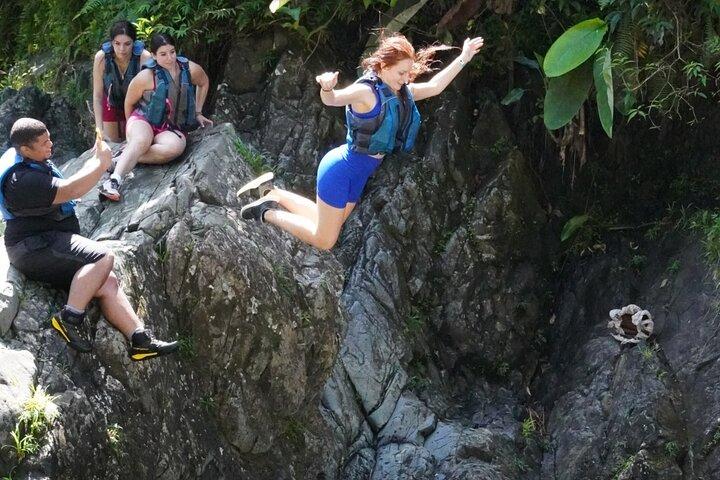 Famous Natural Waterslide in El Yunque Rainforest