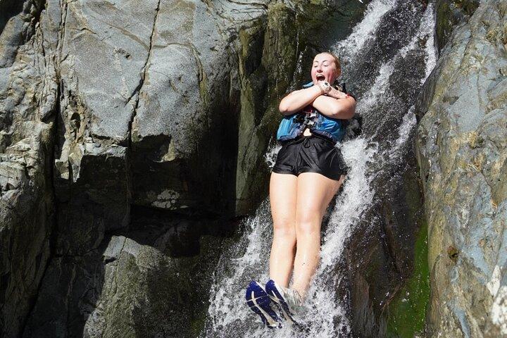 Famous Natural Waterslide in El Yunque Rainforest
