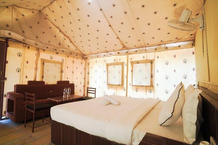 Overnight Stay in a luxury Camp with a cultural show & dinner.