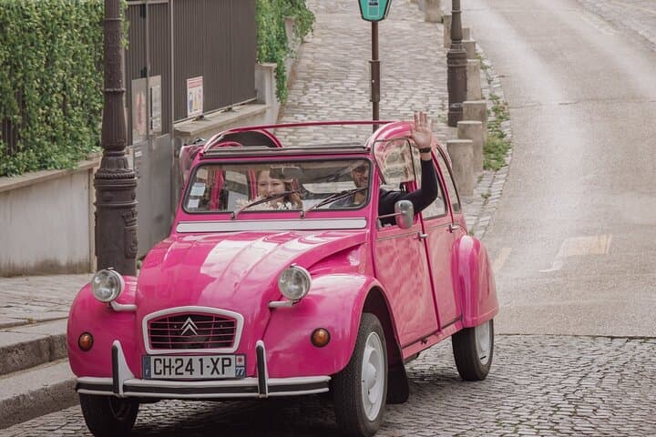 2h - Paris by Night - Private Guided Tour in a Pink 2cv