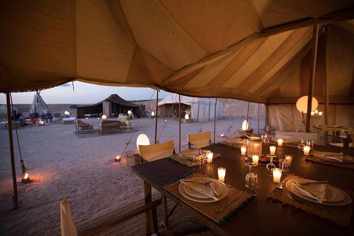 Romantic dinner under the stars in the Agafay Desert
