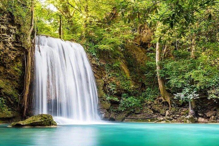 Erawan Waterfall and Death Railway Train Riding from Bangkok
