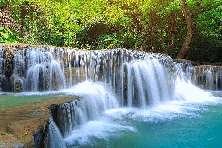 Erawan Waterfall and Death Railway Train Riding from Bangkok